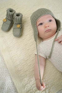 Baby Cakes Bc69 Brayden Hat and Boots (8ply Baby)