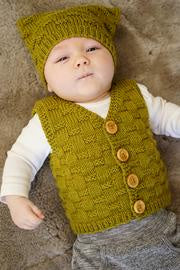 Baby Cakes Bc68 Theodore Vest and Hat (8ply Baby)