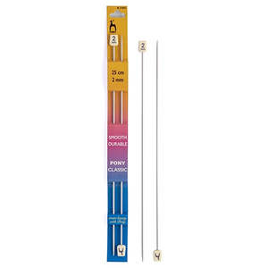 Knitting Needles Tools: Pony Aluminium 25cm Single Point Knitting Needles.