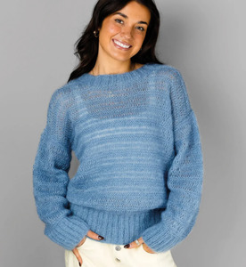 Mohair: Alpaca Yarns 1416 Whisper Open Knit Sweater