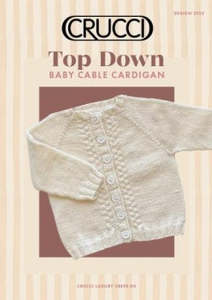 Crucci Pattern 2322 Top Down Baby Cable Cardigan
