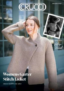 Crucci Pattern 2227 Garter Stitch Jacket 14 Ply