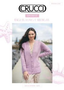 Crucci Pattern 2102 14ply Long Raglan Cardigan