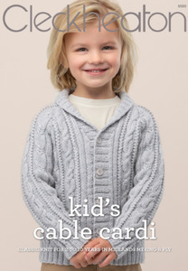 Cleckheaton Pattern 1020 Kid's Cable Cardi - 8ply Child