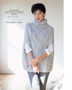 Cleckheaton Pattern 402 Sweater Cape – 8ply Adult