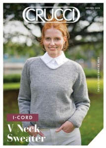I-cord v neck sweater (4PLY) in Greywacke Naturals Kit