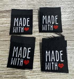 Made with Love fabric tags