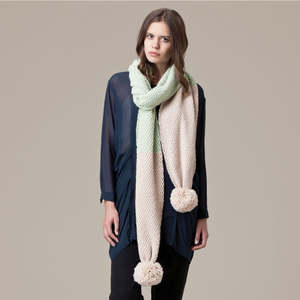 All Patterns: Two Tone Scarf Knitting Pattern- w373