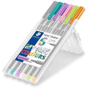 Staedtler Fineliners - Pack of 6 Pastel colours Willow Cottage NZ