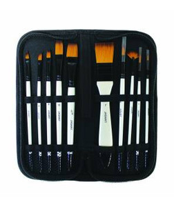 Jasart Brush Set in Storage Wallet - Natural or Synthetic bristles Willow Cottage NZ