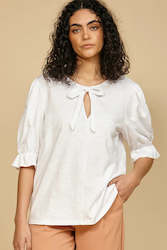 Leo Be: Leo + Be: Honesty Top. White