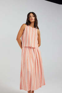 Skirts: Nyne : Poet Skirt. Flame Stripe.