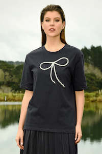 Curate: Bowtiful Day Top. Black