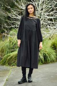 Curate: Curate: Neck Of Cards Dress. Black.