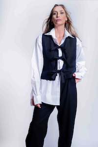 Sheryl May: Tie front waistcoat