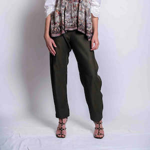 Sheryl May: Sheryl May: Shaped Trousers. Khaki