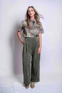 Sheryl May: Sheryl May: Corduroy Trousers. Moss