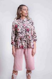 Sheryl May: Smokey Floral Frill Blouse.