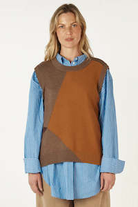 Zaket Plover: Zaket + Plover:   Diamond Dapper Vest. Bark.