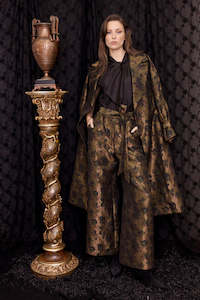 M.A. Dainty: Opera Coat. Brocade.