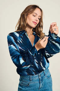 Pom: Pom: Blouse - Feathers Blue