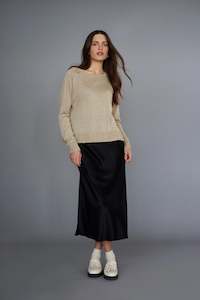 Tuesday: Tuesday: Drew Jumper. Gold Lurex.