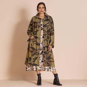 Megan Salmon: Apple Leaves Dolman Coat.