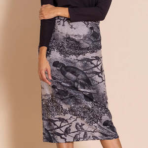 Megan Salmon: Parrot Knit Skirt.