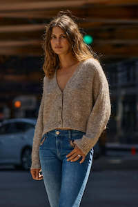 Mosh Mosh: Mosh Mosh: Zelda Warm Cardigan. Tannin