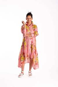 Jellicoe: Empire Shirt Dress. Luminous Florals.