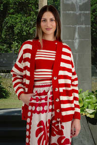 Cooper: Cooper: I DON'T STRIPE Cardigan