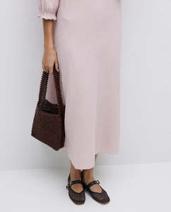 Yerse: YERSE: Wooden Beaded Bag