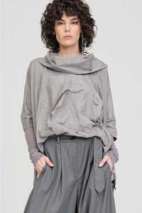 Taylor: TAYLOR: Squared Assembly Top. Pewter