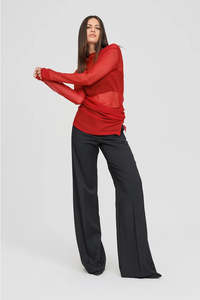 TAYLOR: Revolve Tunic. Red Sheer