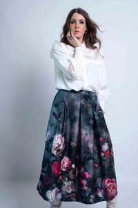 Sheryl May: Sheryl May: Sky Garden Pleat Skirt