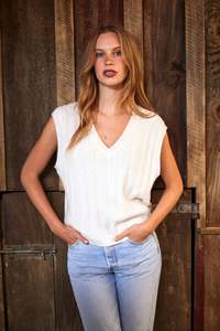 Tuesday: Jasper Vest | White Cable