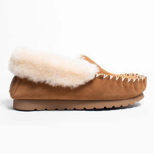 Slippers: Shaggy Chestnut Suede