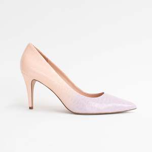 Shoes Heel: Cora Croco Lilac Salmon