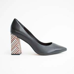 Shoes Heel: Celia Black Abstract