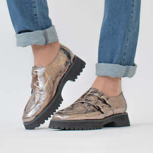 Ella Pewter Croc Emboss