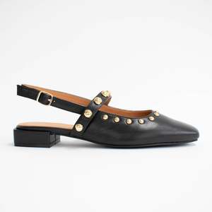 Shoes Flat: Sabur Black Kid