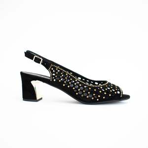 Sandals Mid: Jackey Black Gold