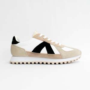 Sneakers: Gate White Tan Black