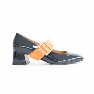 Pagoda Navy Orange Patent