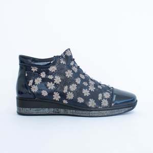 Ankle Boots Flat: Myrage Navy Daisy