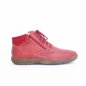 Ankle Boots Flat: Clarry Wine Red Tumble