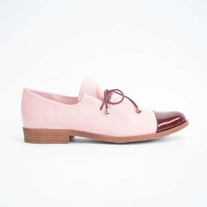 Shoes Flat: Kotty Burgundy-Nude