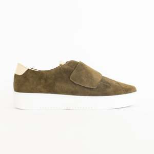 Zena Khaki Suede Gold