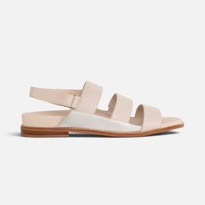 Sandals Flat: Bliss Almond Silver