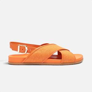 Sandals Flat: Sunday Orange Natural